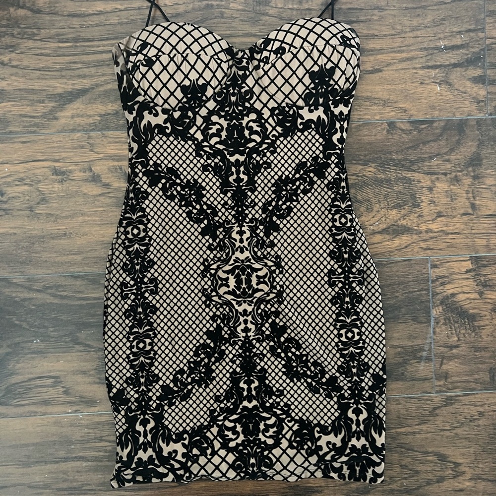 Windsor All Things Regal Flocked Velvet Mini Dress
